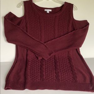 New York & Company Cold Shoulder Sweater